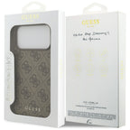 Husă Guess iPhone 17 Pro Hardcase 4G Classic Logo, maro – imagine 7