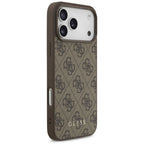 Husă Guess iPhone 17 Pro Hardcase 4G Classic Logo, maro – imagine 2