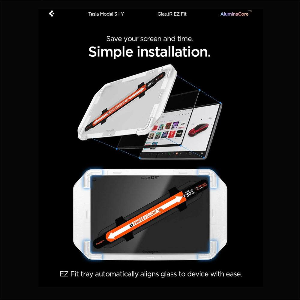 Folie sticlă Spigen EZ Fit Tesla 15,4" – imagine 4