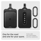 Set 2 huse card-cheie Tesla Spigen aspect carbon – imagine 7