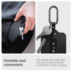 Set 2 huse card-cheie Tesla Spigen aspect carbon – imagine 6