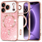 Husă Techsuit Luxury Glitter MagSafe iPhone 18 Pro / 17 Pro – Auriu roz – imagine 12