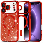 Husă Techsuit Luxury Glitter MagSafe iPhone 18 Pro / 17 Pro – Roșu – imagine 3