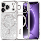 Husă Techsuit Luxury Glitter MagSafe iPhone 18 Pro / 17 Pro – Argintiu – imagine 2