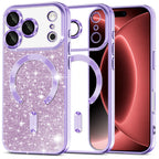 Husă Techsuit Luxury Glitter MagSafe iPhone 18 Pro Max / 17 Pro Max – Mov deschis – imagine 5