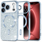Husă Techsuit Luxury Glitter MagSafe iPhone 18 Pro Max / 17 Pro Max – Albastru deschis – imagine 7
