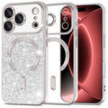 Husă Techsuit Luxury Glitter MagSafe iPhone 18 Pro Max / 17 Pro Max – Argintiu – imagine 1