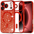 Husă Techsuit Luxury Glitter MagSafe iPhone 18 Pro Max / 17 Pro Max – Roșu – imagine 4