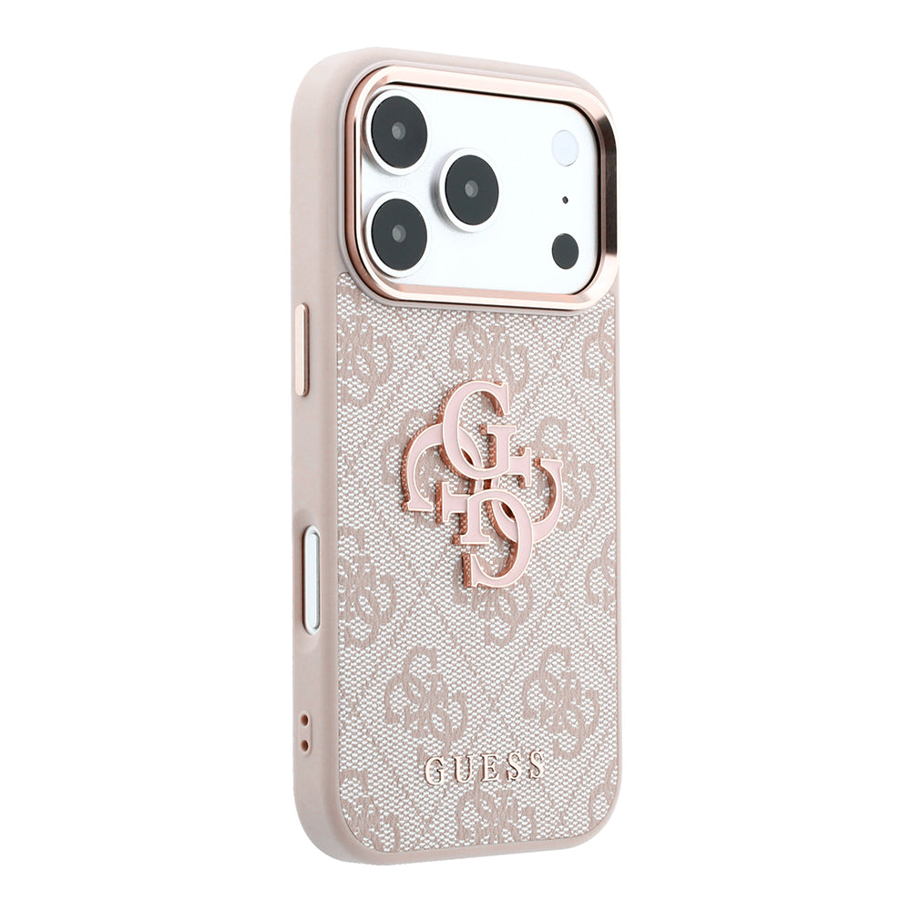 Husă Guess iPhone 17 Pro Hardcase 4G Big Resin Logo, roz – imagine 3