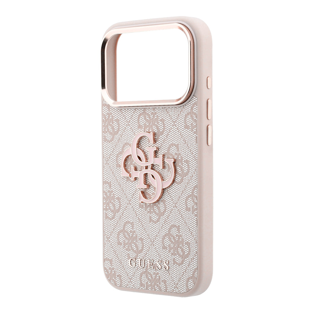 Husă Guess iPhone 17 Pro Hardcase 4G Big Resin Logo, roz – imagine 6