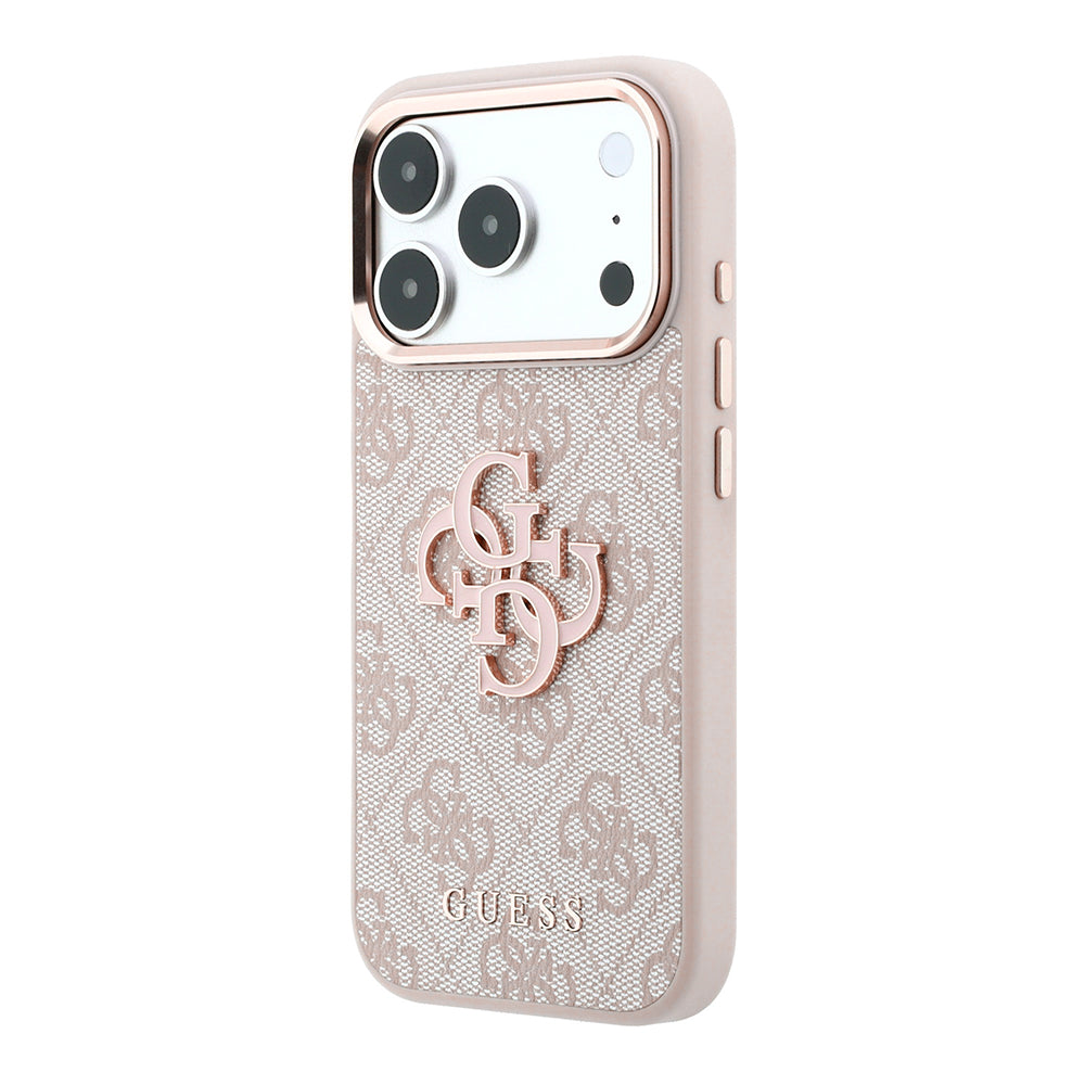 Husă Guess iPhone 17 Pro Hardcase 4G Big Resin Logo, roz – imagine 5
