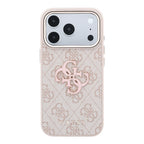 Husă Guess iPhone 17 Pro Hardcase 4G Big Resin Logo, roz – imagine 2