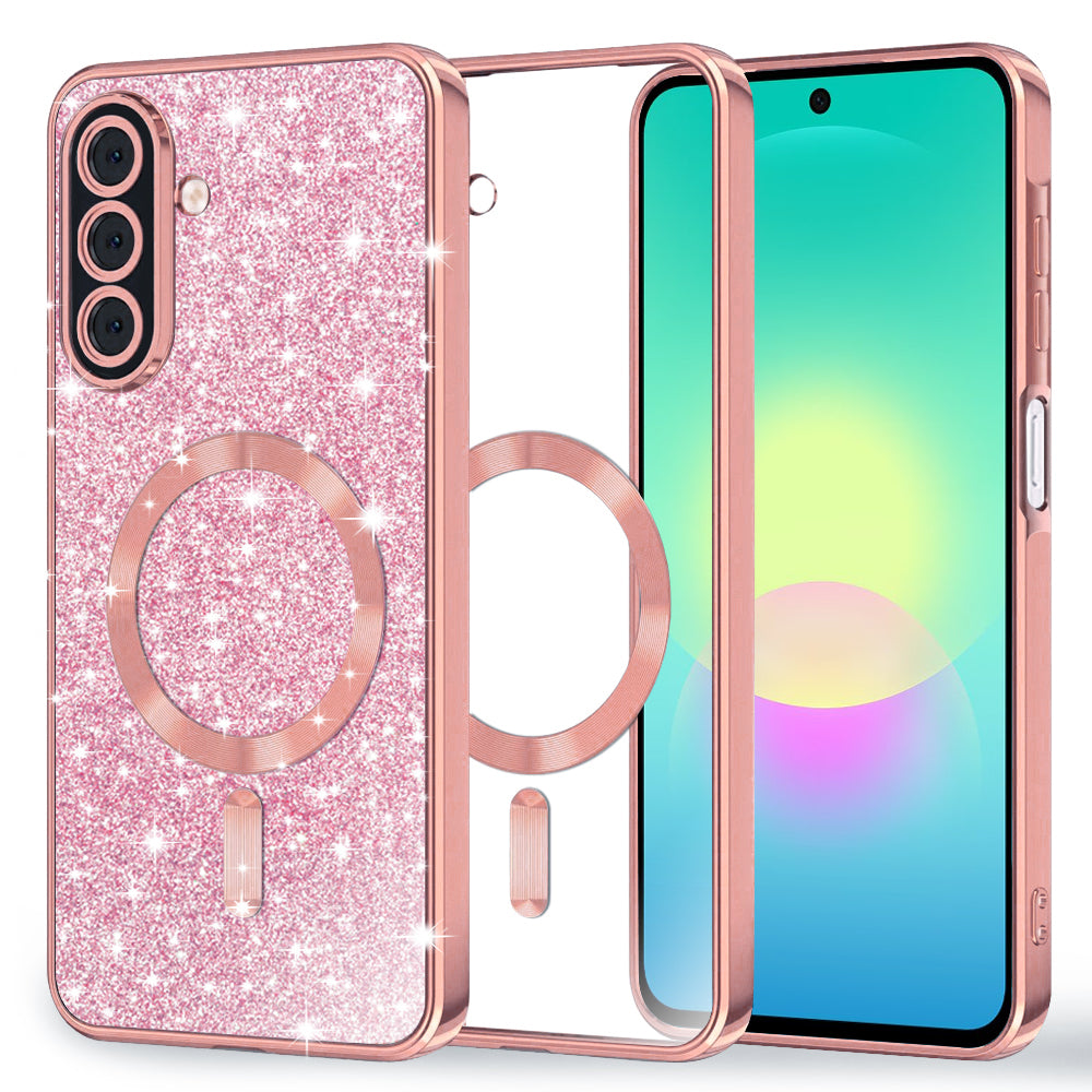 Husă Techsuit Luxury Glitter MagSafe Galaxy A27 5G – Auriu roz – imagine 8