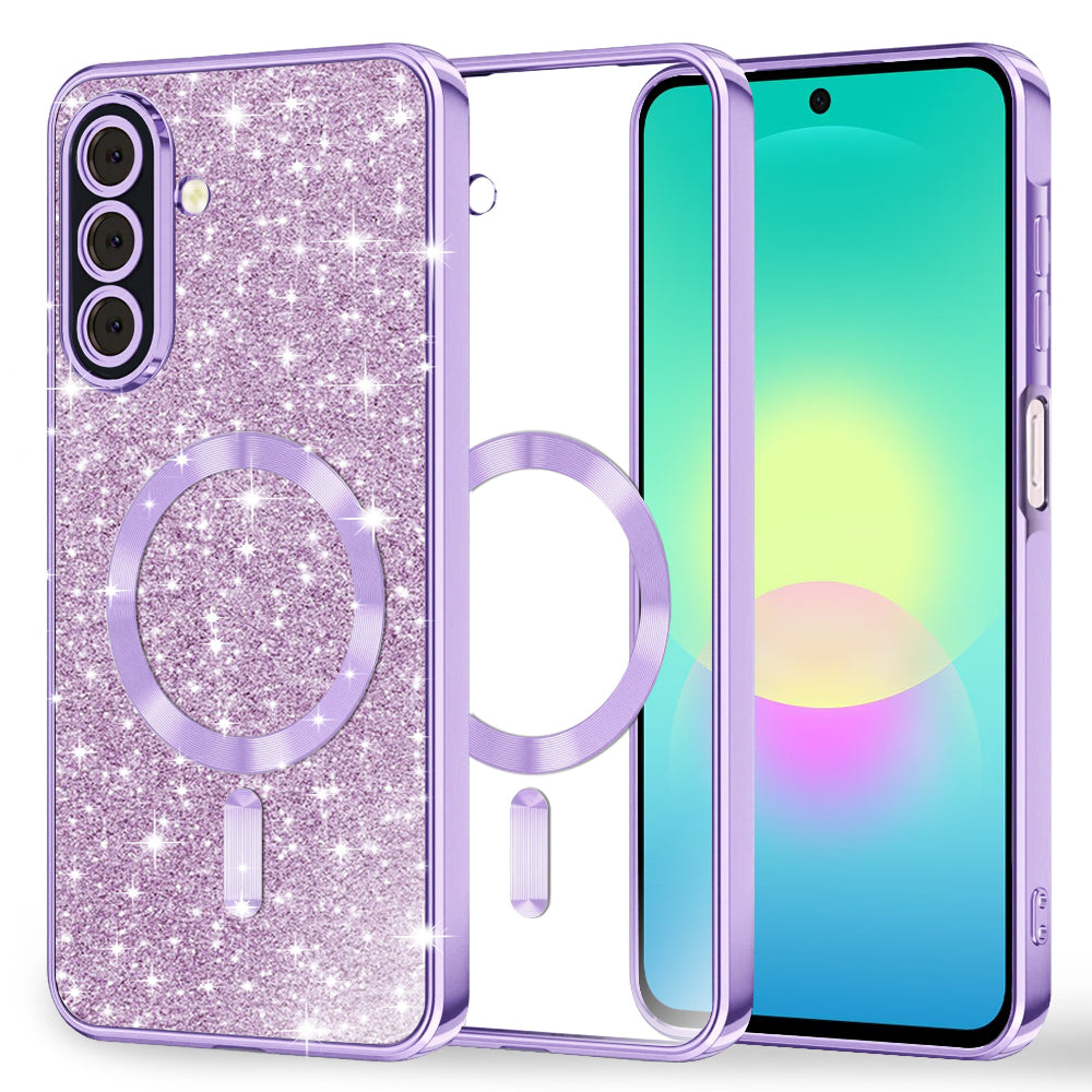 Husă Techsuit Luxury Glitter MagSafe Galaxy A27 5G – Mov deschis – imagine 5