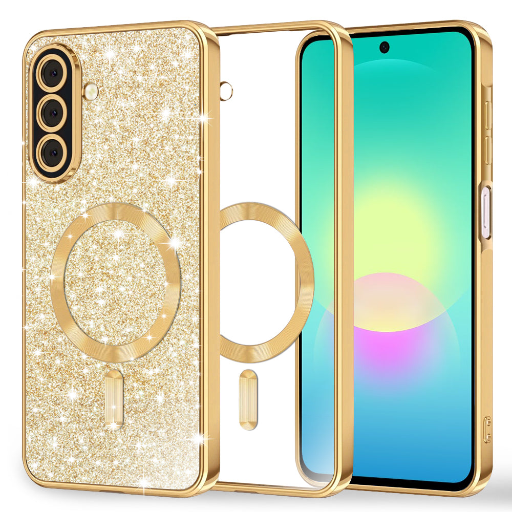 Husă Techsuit Luxury Glitter MagSafe Galaxy A27 5G – Auriu – imagine 3