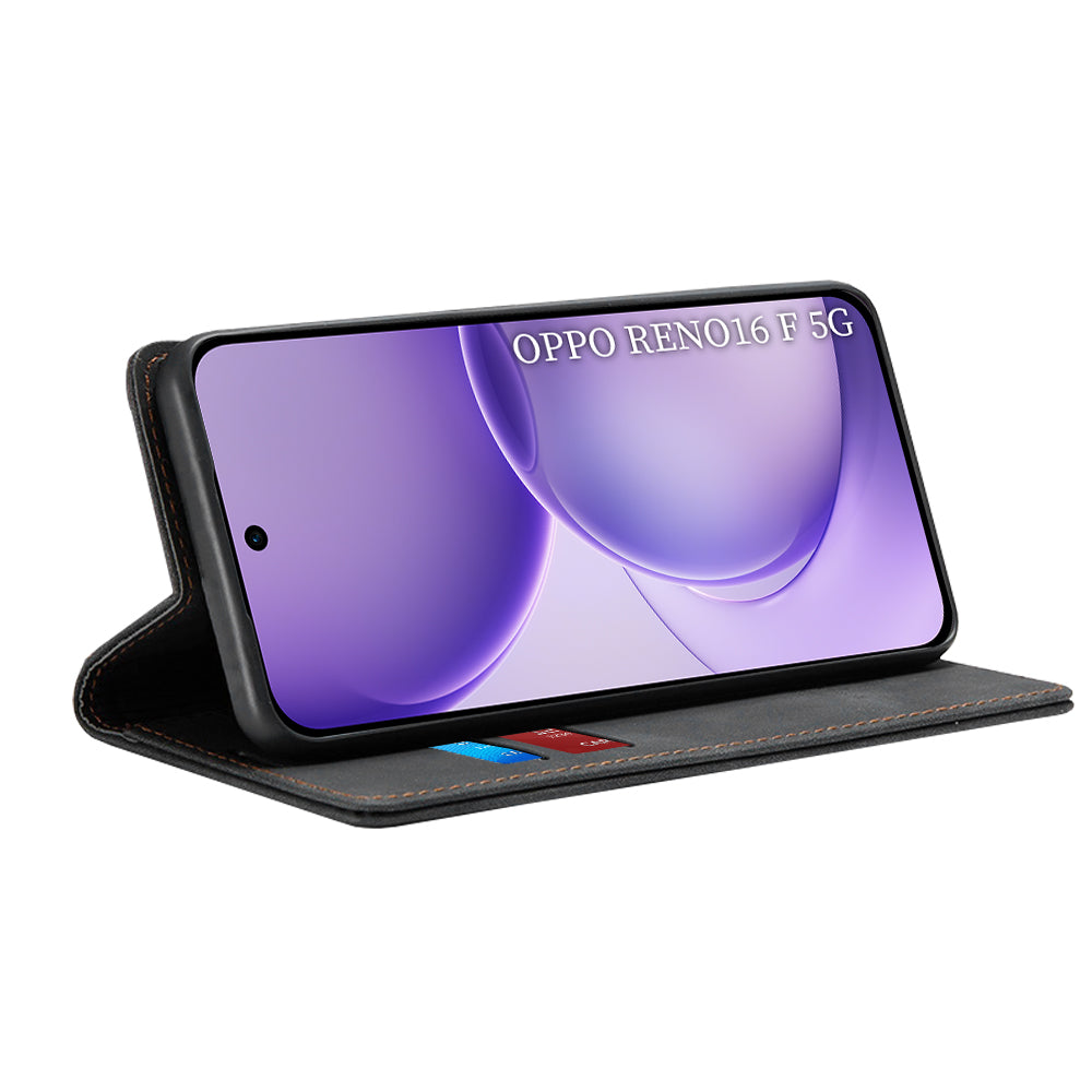 Husă Oppo Reno16 F / Reno16 FS flip Techsuit Confy Cover, negru – imagine 2