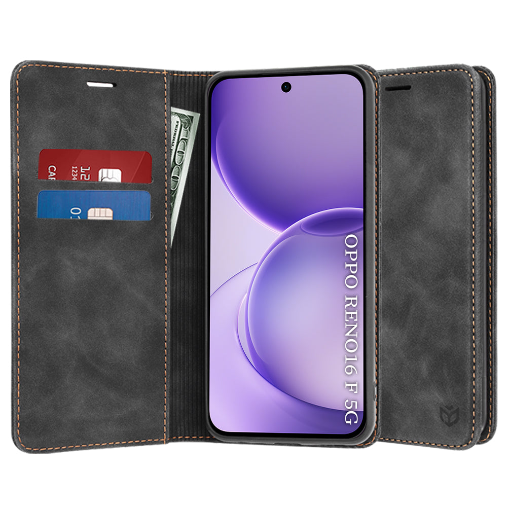 Husă Oppo Reno16 F / Reno16 FS flip Techsuit Confy Cover, negru – imagine 1