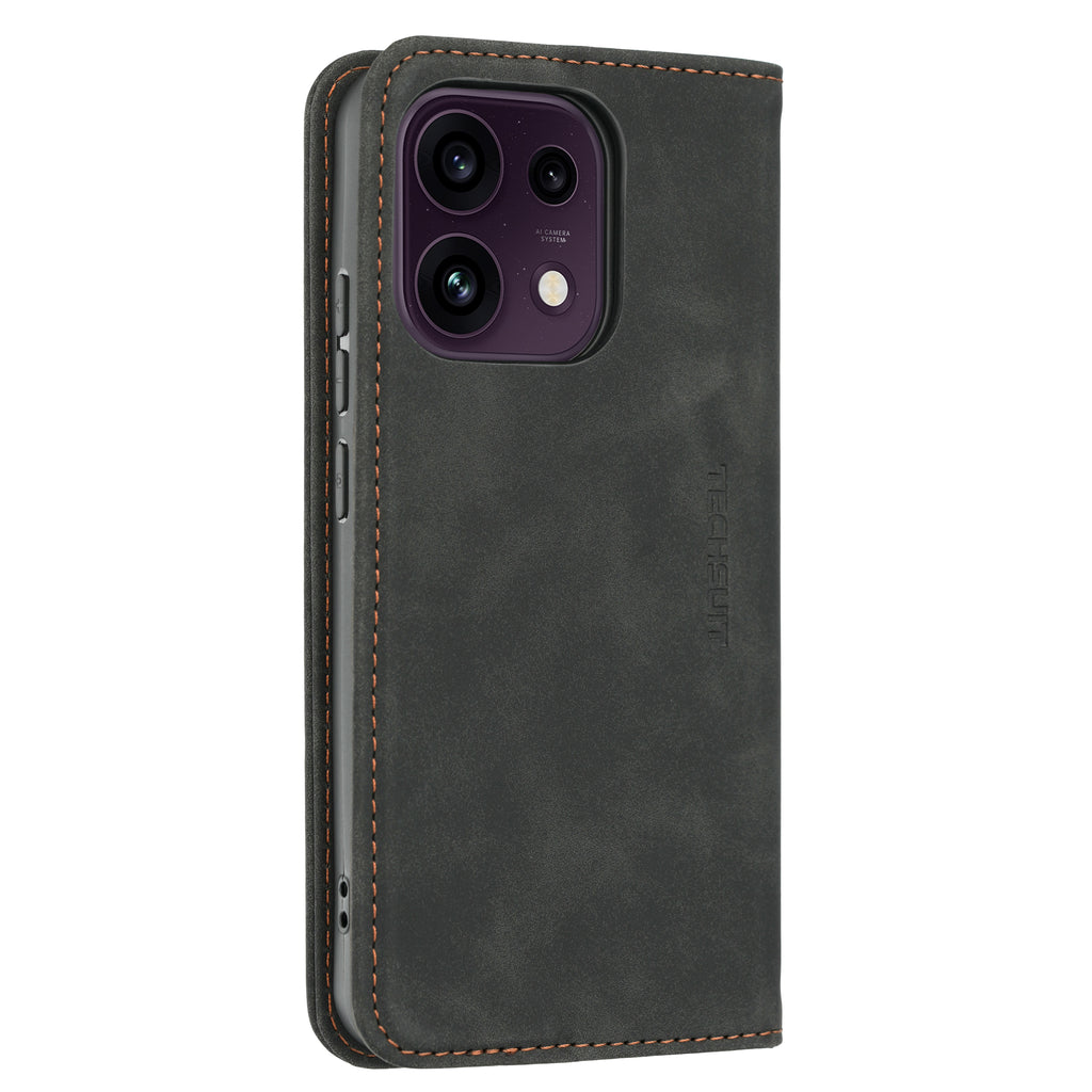 Husă Oppo Reno16 F / Reno16 FS flip Techsuit Confy Cover, negru – imagine 3