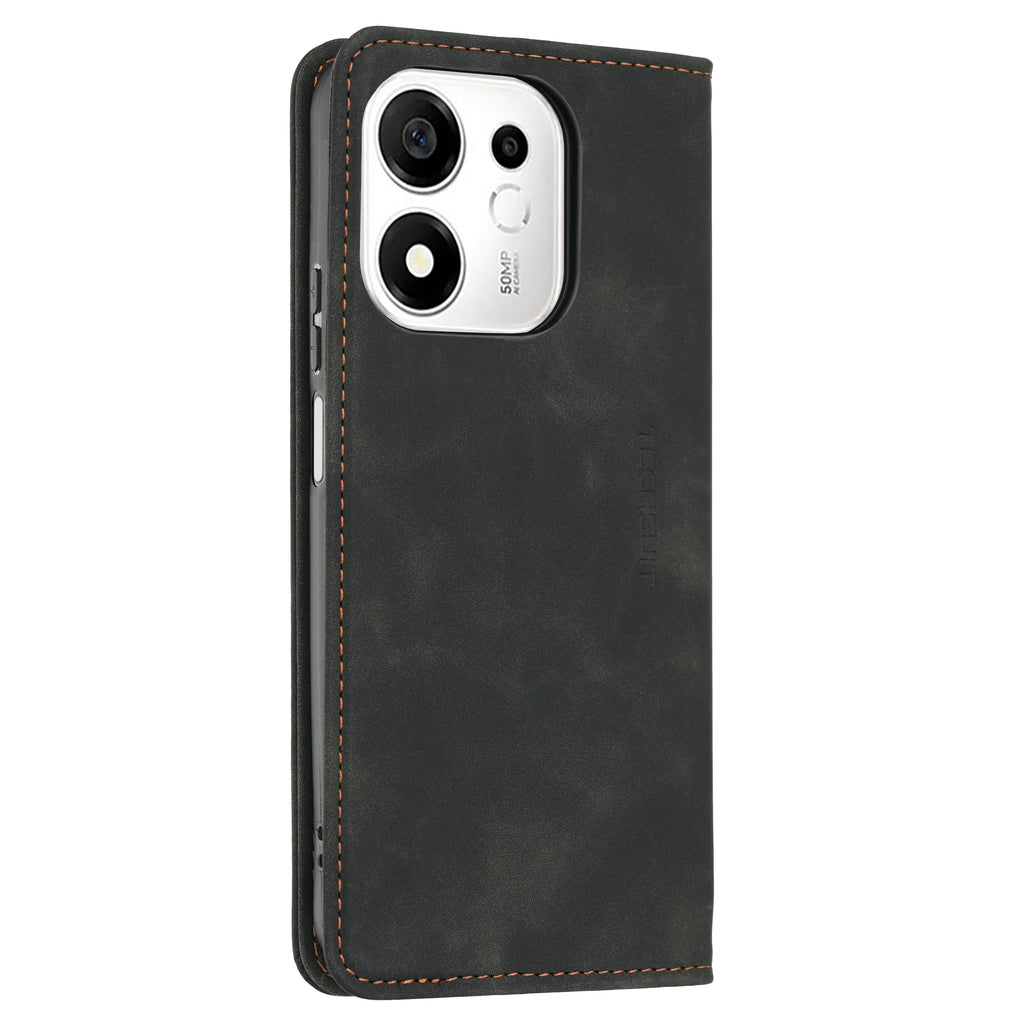 Husă Honor 600 Smart flip Techsuit Confy Cover, negru – imagine 3