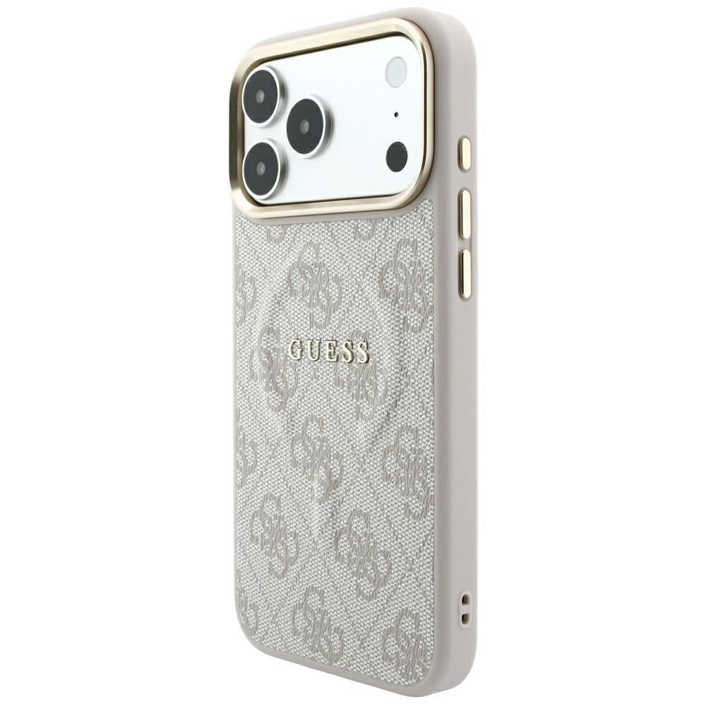 Husă Guess iPhone 17 Pro 4G Embossed Classic MagSafe, roz – imagine 4