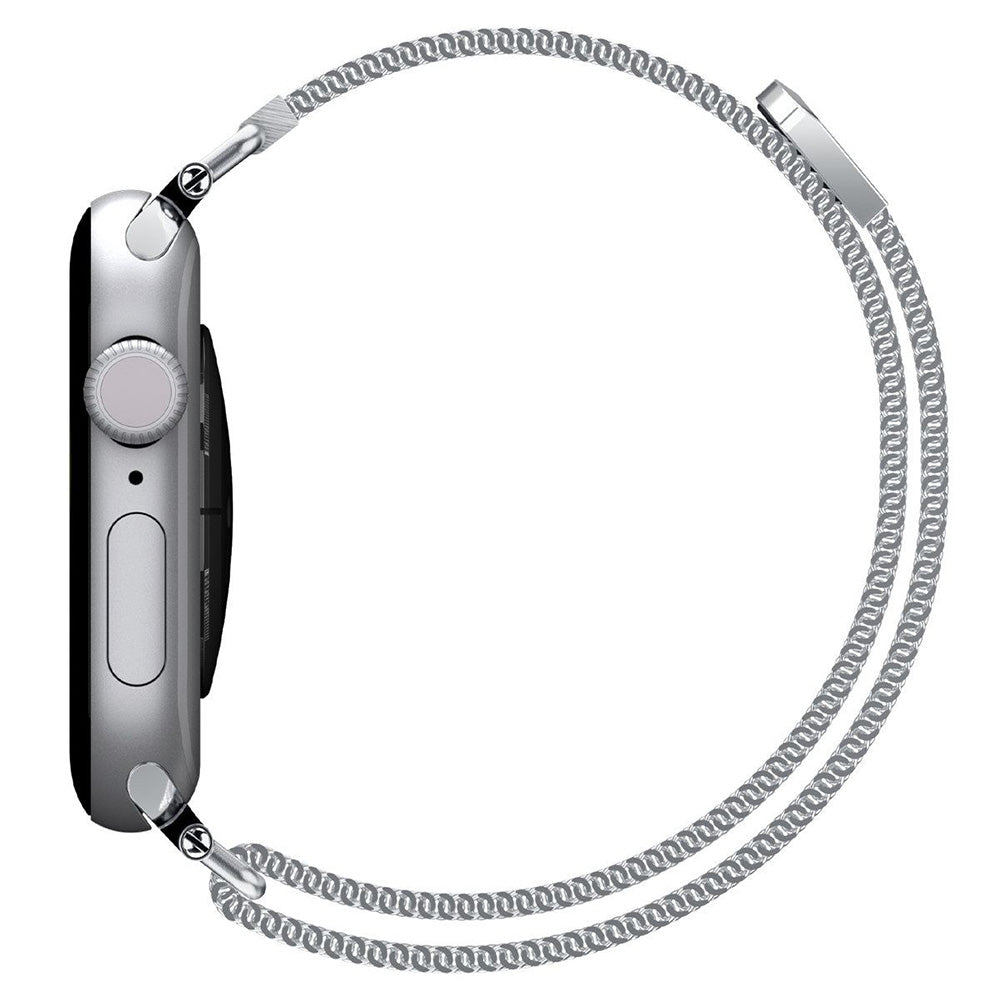 Curea din oțel inoxidabil Spigen WBM4, plasă cu închidere magnetică Apple Watch 38 / 40 / 41 / 42 mm – imagine 5