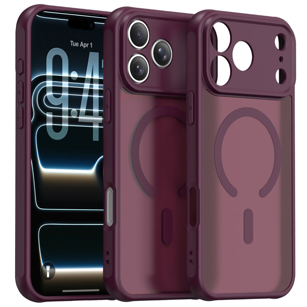 Husă Techsuit HaloFrost II MagSafe iPhone 18 Pro Max / 17 Pro Max – Vișiniu – imagine 20