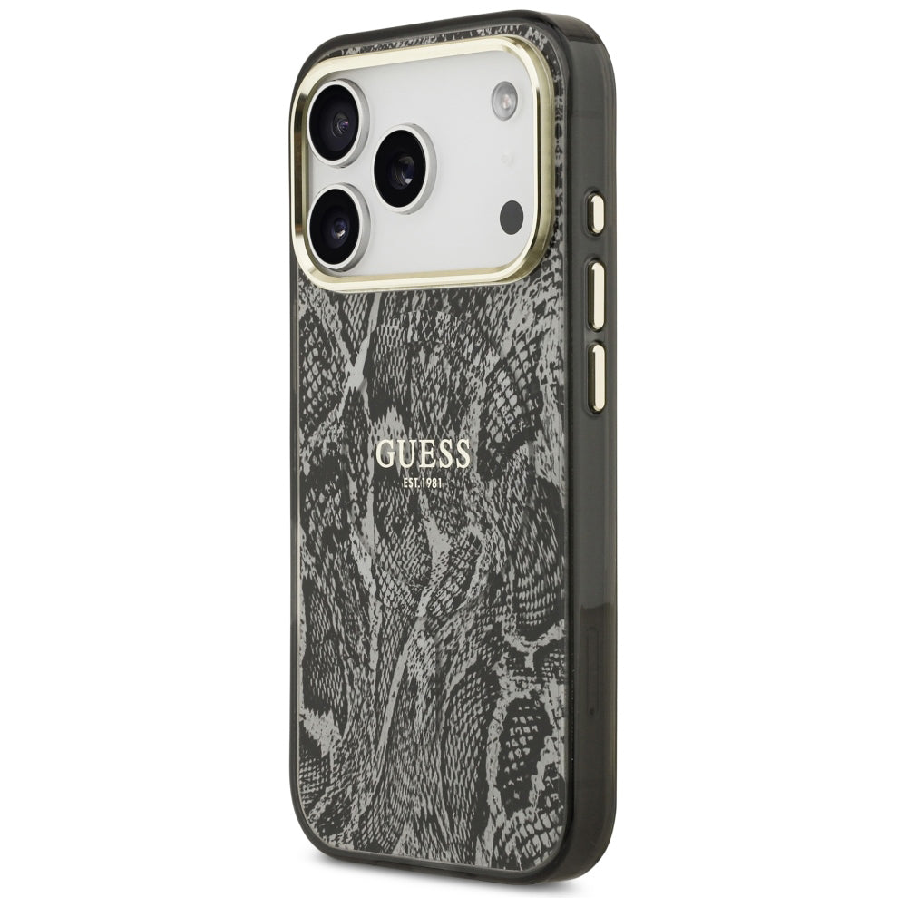 Husă Guess iPhone 17 Pro Python Pattern MagSafe, negru – imagine 4