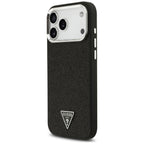 Husă Guess Glitter Triangle Logo MagSafe pentru iPhone 17 Pro Max – negru (GUHMP18XPFGTSCMK) — imagine 2