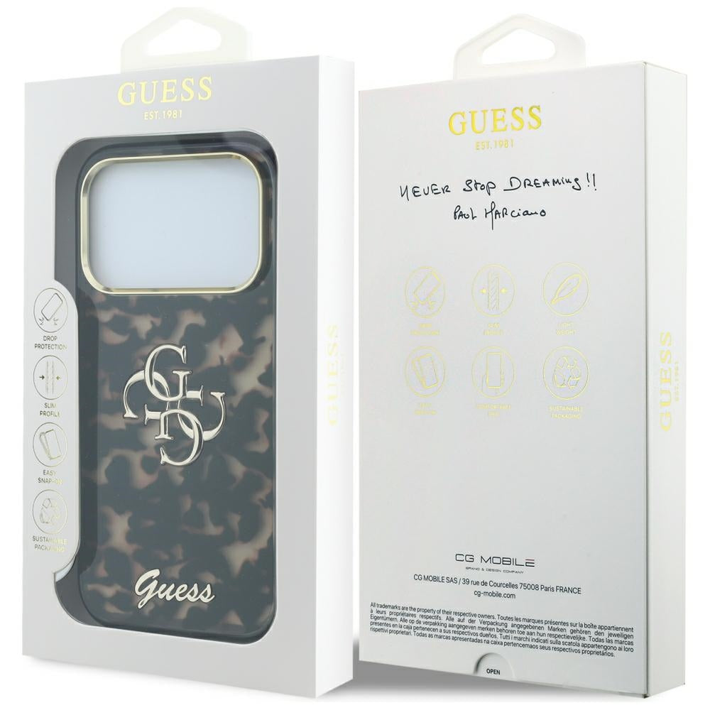 Husă Guess iPhone 17 Pro IML 4G Metal Script, model țestoasă – imagine 7
