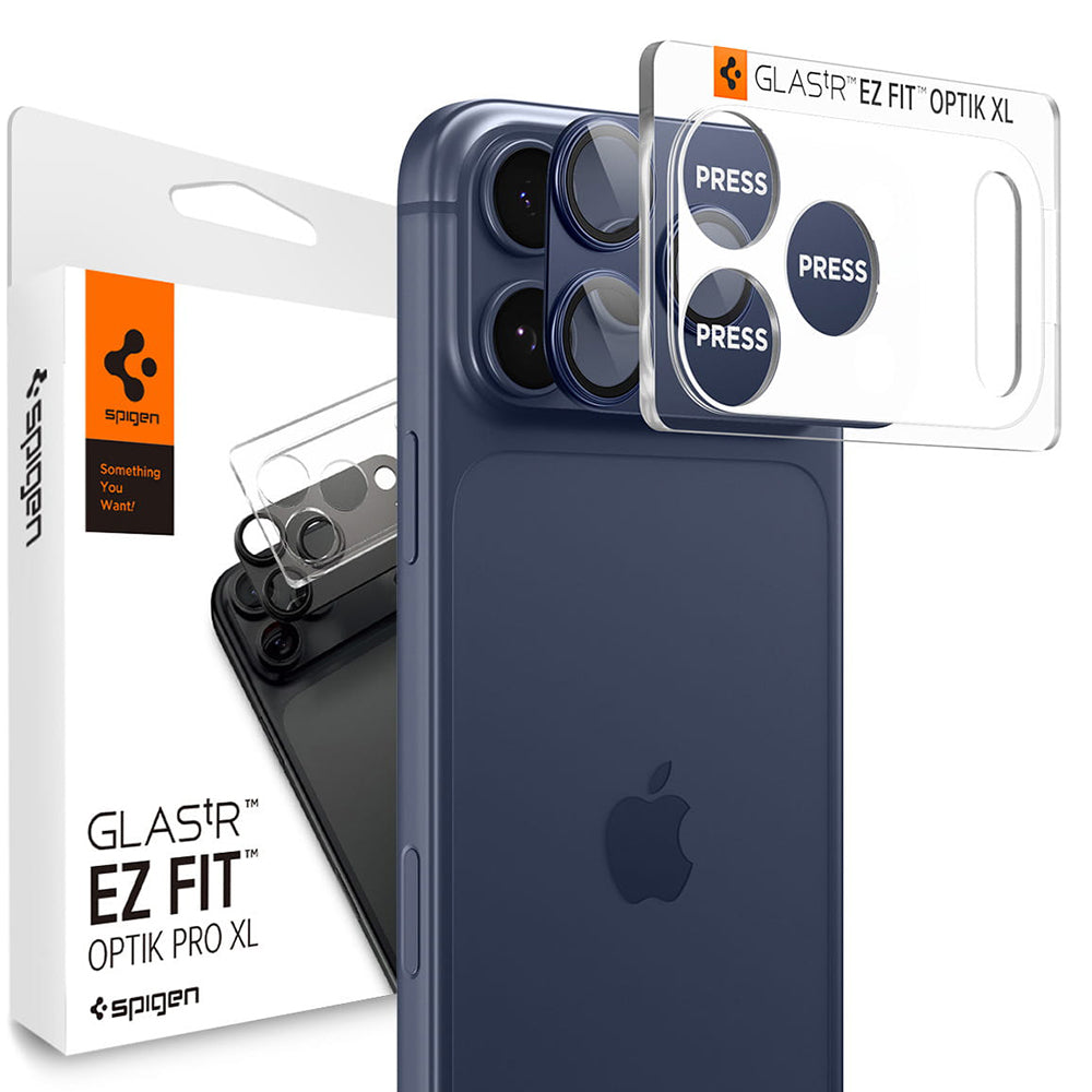 Protecție cameră Spigen Optik.tR EZ Fit Pro XL iPhone 17 Pro Max – Albastru – imagine 8 din 11