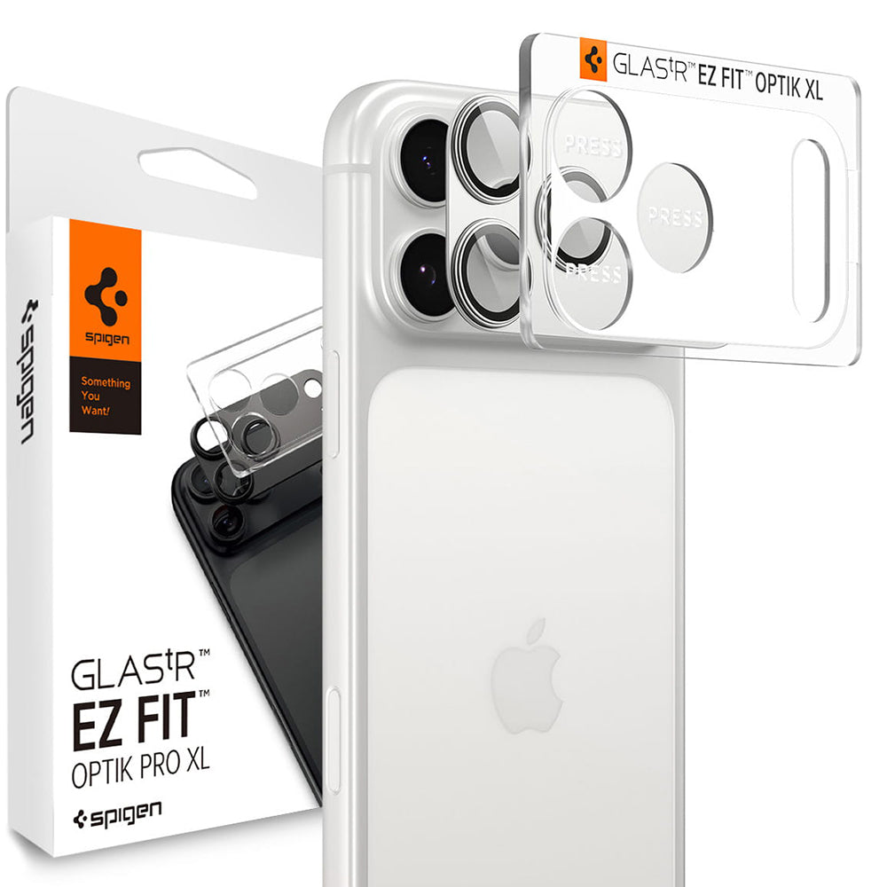 Protecție cameră Spigen Optik.tR EZ Fit Pro XL iPhone 17 Pro Max – Argintiu – imagine 10 din 11