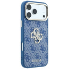 Husă Guess iPhone 17 Pro Hardcase 4G Big Strass Logo, albastru – imagine 4