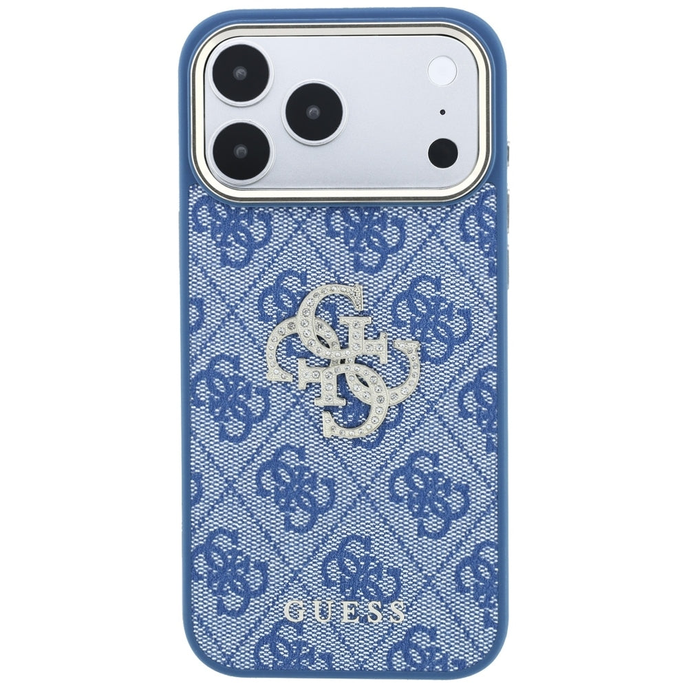Husă Guess iPhone 17 Pro Hardcase 4G Big Strass Logo, albastru – imagine 3