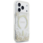 Husă Guess iPhone 17 Pro Resin Bottom Glitter MagSafe, auriu – imagine 4