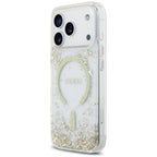 Husă Guess iPhone 17 Pro Resin Bottom Glitter MagSafe, auriu – imagine 2