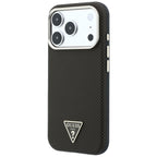 Husă Guess iPhone 17 Pro Kevlar Triangle Logo MagSafe, maro – imagine 2