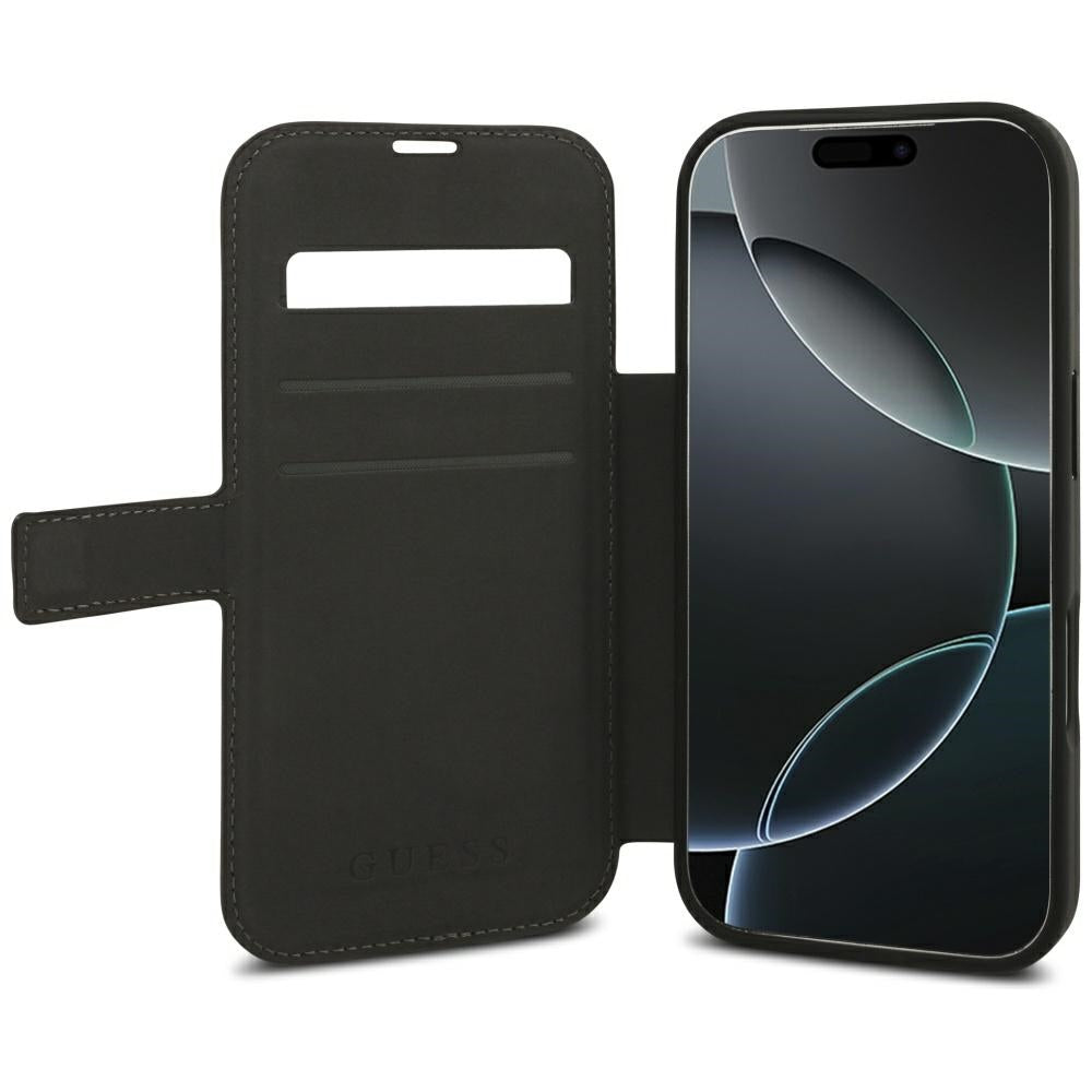 Husă Guess iPhone 17 Pro Book 4G Metal Logo, maro – imagine 2