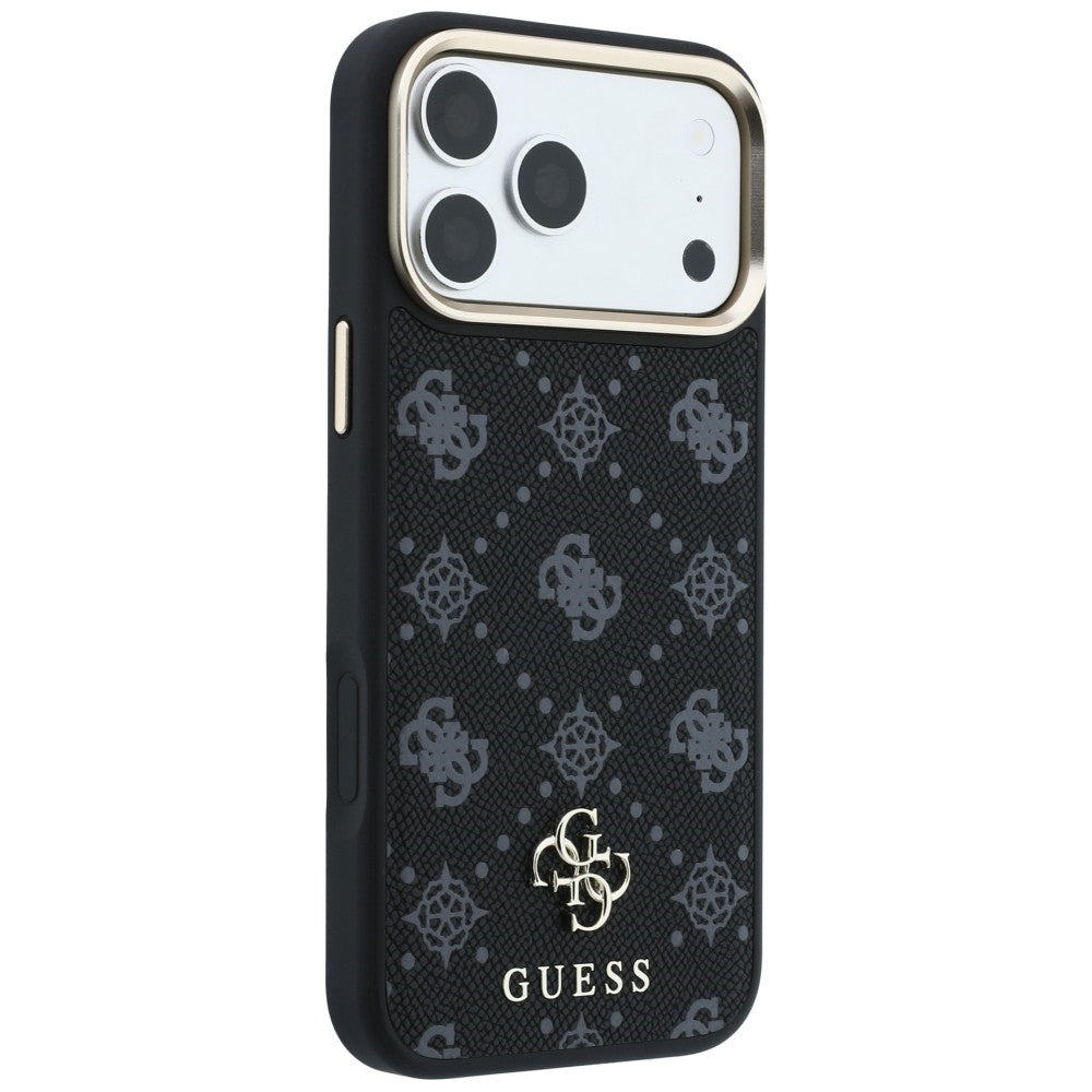Husă Guess iPhone 17 Pro Peony 4G Small Logo MagSafe, negru – imagine 4