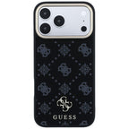 Husă Guess iPhone 17 Pro Peony 4G Small Logo MagSafe, negru – imagine 3