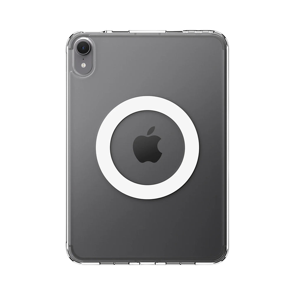 Husă Spigen Ultra Hybrid MagFit iPad mini – Transparent cu inel alb – imagine 3