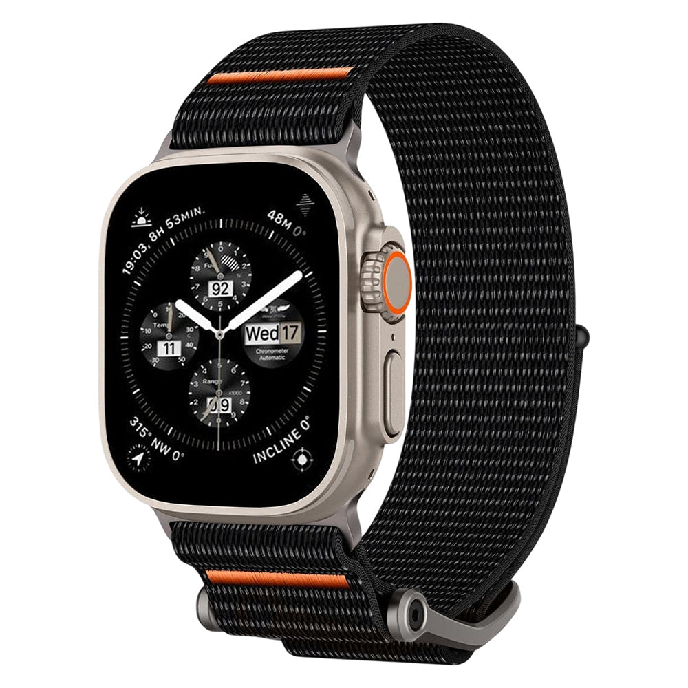Curea Spigen DuraPro Flex Apple Watch 44 / 45 / 46 / 49 mm – Negru cu portocaliu – imagine 4