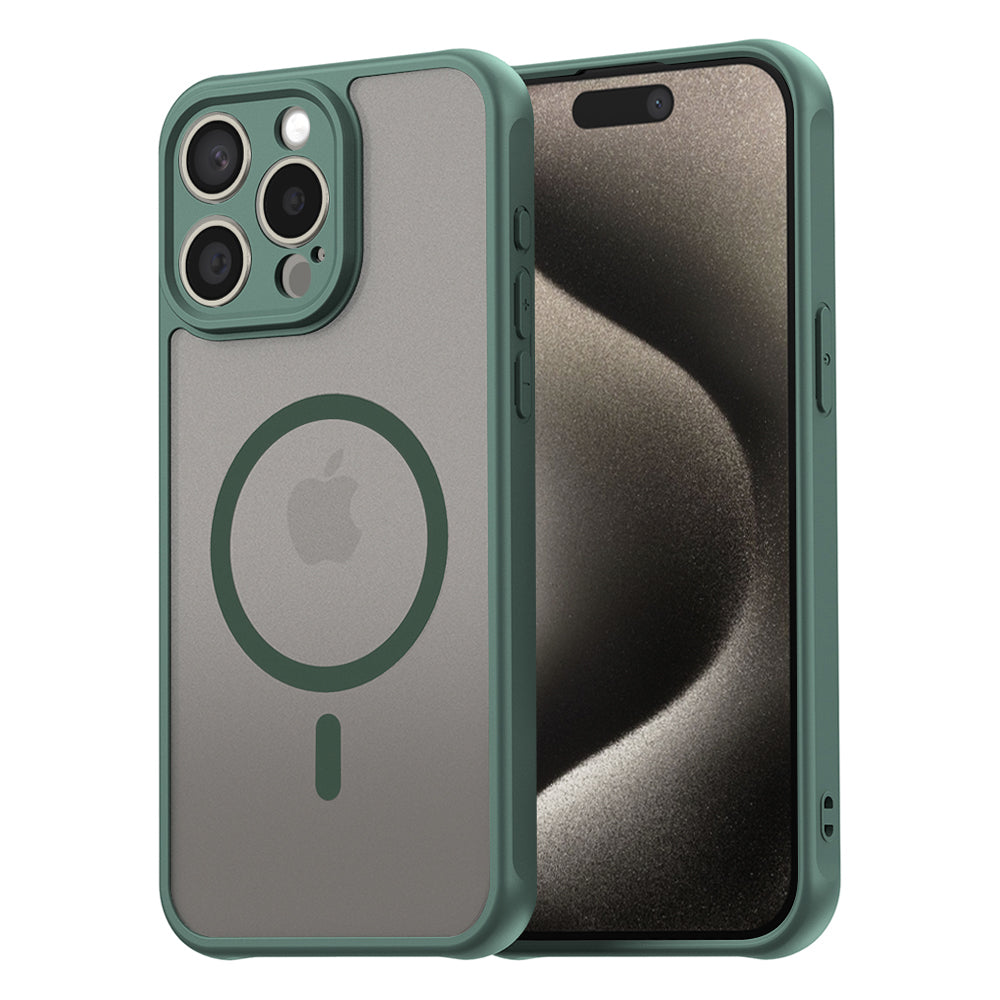 Husă Techsuit HaloFrost II MagSafe iPhone 15 Pro Max – Verde – imagine 3