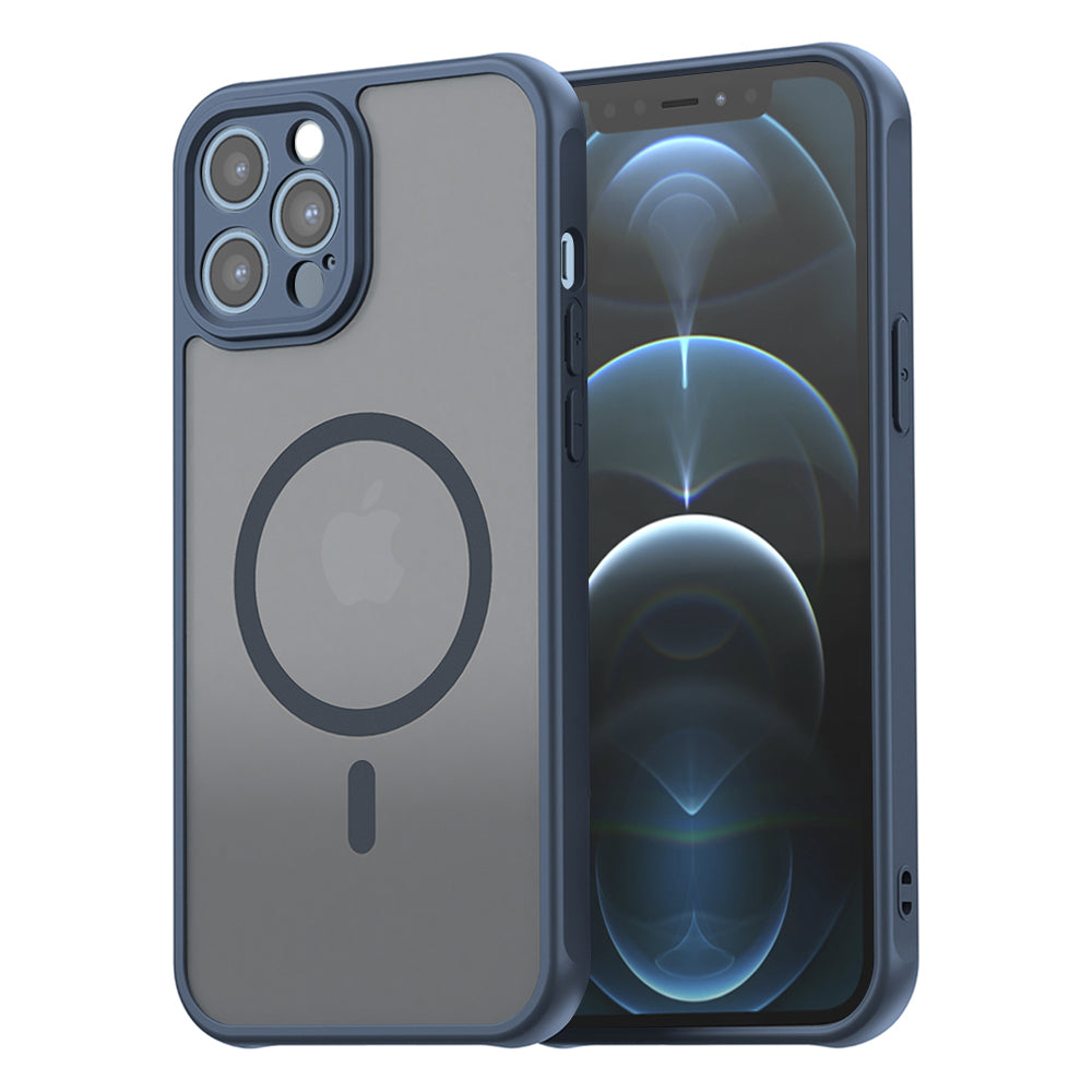 Husă Techsuit HaloFrost II MagSafe iPhone 12 Pro Max – Bleumarin – imagine 3