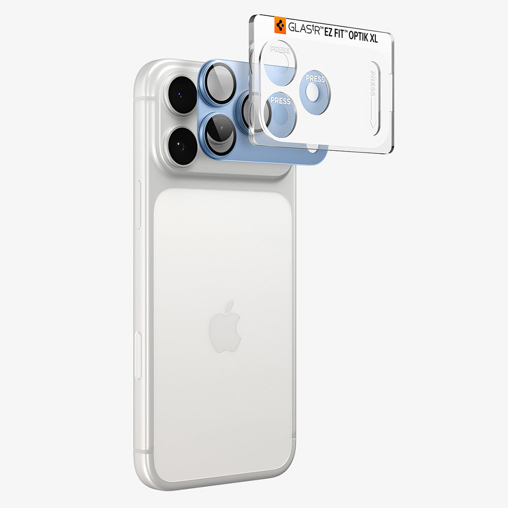 Protecție cameră Spigen Optik.tR EZ Fit Pro XL iPhone 18 Pro – Albastru deschis – imagine 12