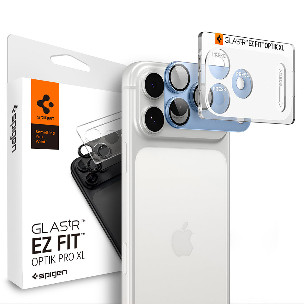 Protecție cameră Spigen Optik.tR EZ Fit Pro XL iPhone 18 Pro Max – Bleu – imagine 8 din 11