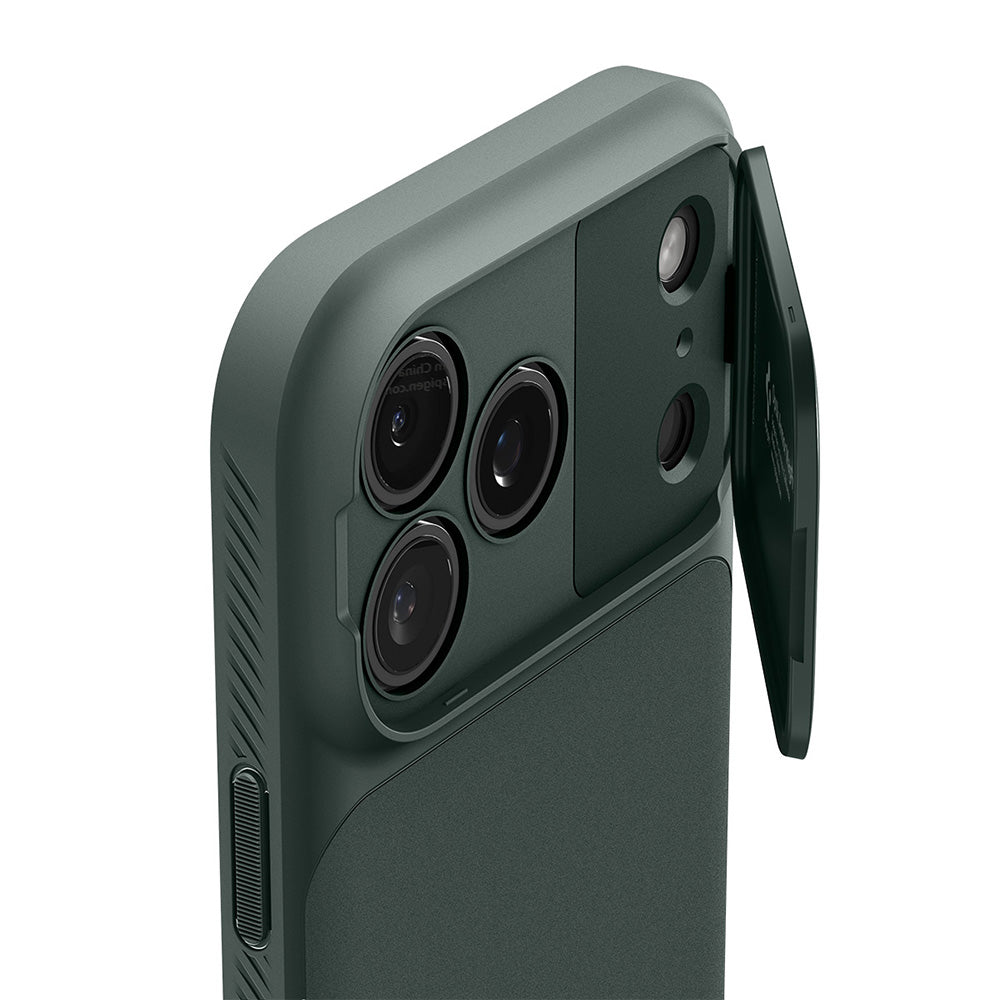 Husă Spigen Optik Armor MagSafe iPhone 18 Pro / 17 Pro – Abyss Green (verde) – imagine 9