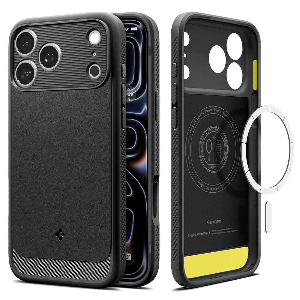Husă Spigen Rugged Armor MagSafe iPhone 18 Pro / 17 Pro – Negru mat – imagine 2