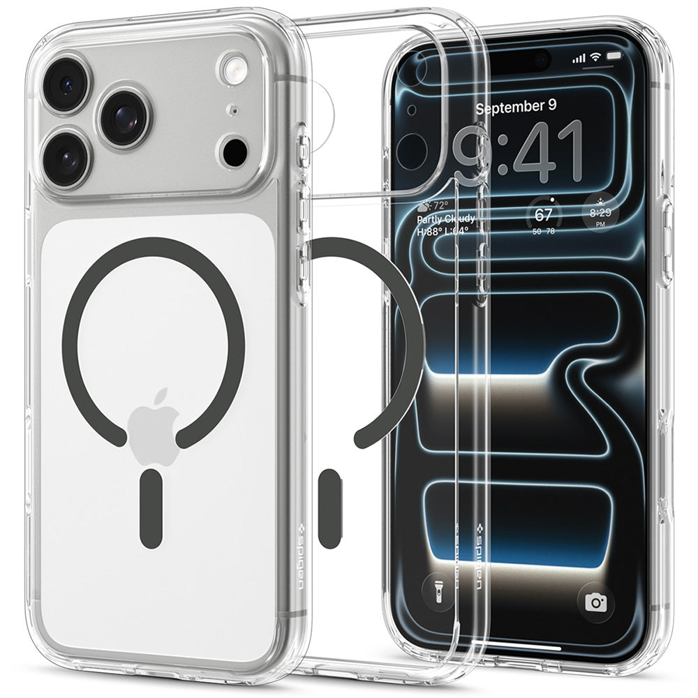 Husă Spigen Ultra Hybrid MagSafe iPhone 18 Pro Max / 17 Pro Max – Transparent / Grafit – imagine 11