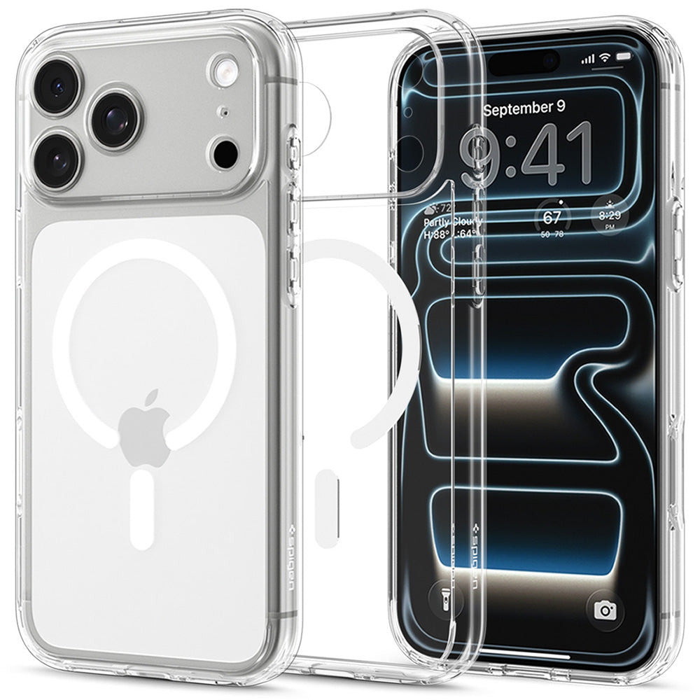 Husă Spigen Ultra Hybrid MagSafe iPhone 18 Pro Max / 17 Pro Max – Transparent / Alb – imagine 1