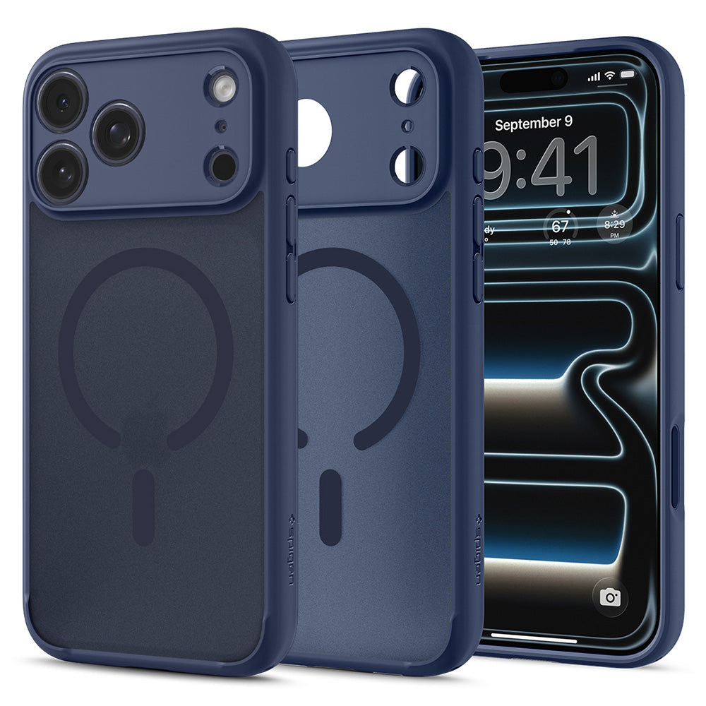 Husă Spigen Ultra Hybrid MagSafe iPhone 18 Pro Max / 17 Pro Max – Frost Deep Blue (albastru închis mat) – imagine 19